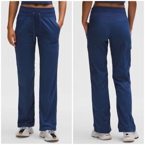 NWT Lululemon Dance Studio Mid Rise Full Length Pant Blue Travel Commute Sz 8